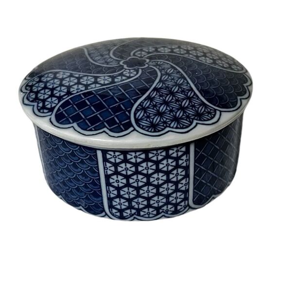 Sometsuke Japanese Porcelain Box
Cobalt Transfer Ware Takahashi blue and white - Picture 2 of 11